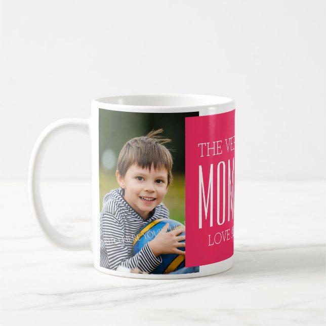 Beställnings- Fuchsia för fotomors dagmugg Kaffemugg (Vänster)