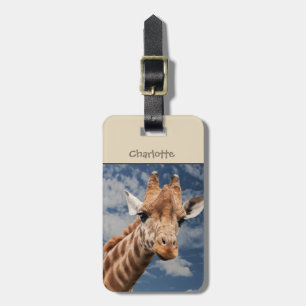BESTÄLLNINGS- GIRAFFBAGAGEMÄRKRE. HÄRLIG GULLIG BAGAGEBRICKA