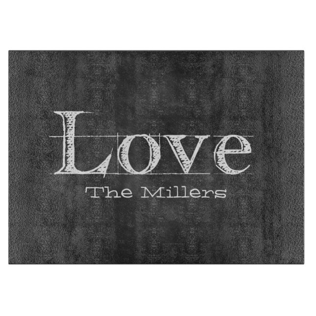 Beställnings- Glass skärbräda för svart (Framsidan)