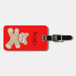 Beställnings- gullig besynnerlig nalle bagagebricka