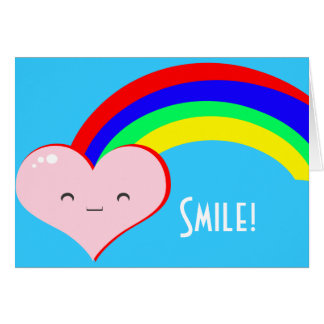 Beställnings- gulligt regnbågekort OBS kort