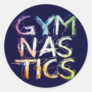Beställnings- gymnastikklistermärkear runt klistermärke