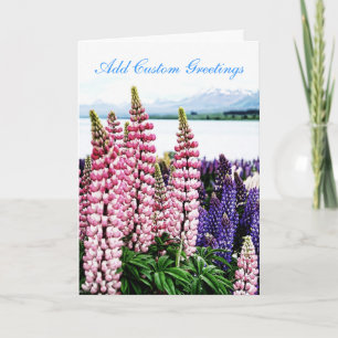 Beställnings- hälsningkort för älskvärda Lupins Kort