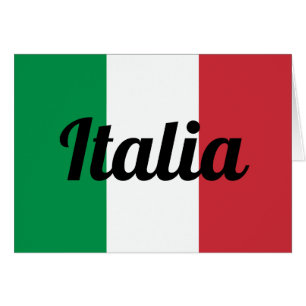 Beställnings- hälsningkort för italiensk flagga hälsningskort
