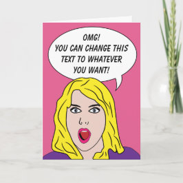 Beställnings- hälsningkort för RETRO KVINNA Kort