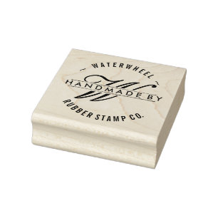Beställnings- "handgjort vid" med monogramen stämpel