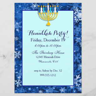 Beställnings- Hanukkah partyinbjudningar Inbjudningar