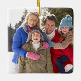 Beställnings- helgdag för familjfotojul julgransprydnad keramik