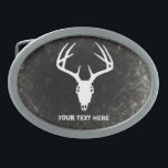 Beställnings- hjortjaktskalle<br><div class="desc">Hjort som jagar det themed bältet,  spänner fast - hjortskallen med enorma horn på kronhjort - den grafiska vektorn som du kan personifiera med din egna text. Skulle detta är det ultimat hjortjaktbältet spänner fast för den avid hjortjägaren eller bugar jägaren!</div>