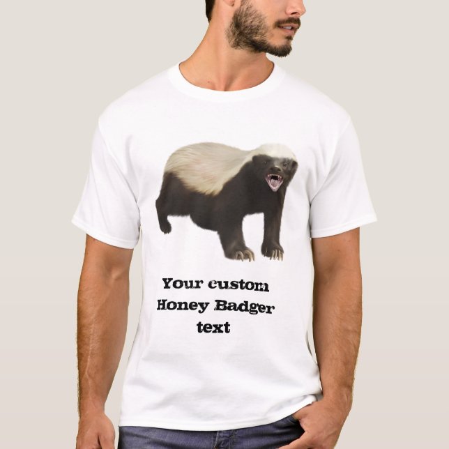 Beställnings- honey badgerT-tröja T-shirt (Framsida)