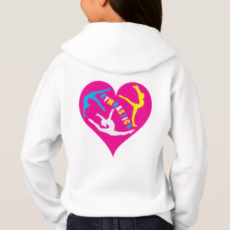 Beställnings- Hoodie för gymnastik för gult för Tee