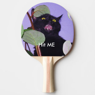 Beställnings- ilsken Halloween svart katt Pingisracket