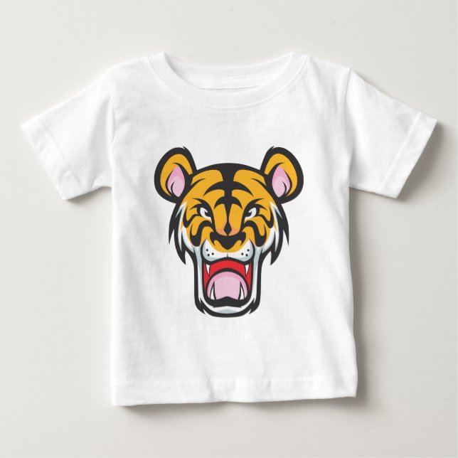 Beställnings- ilsken tigertecknad tee shirt (Framsida)