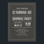 Beställnings- inbjudningar för ålder- &<br><div class="desc">Överrrakningfödelsedaginbjudningar med en stilfull stor typ planlägger.  Skräddarsy texten för att använda för någon ålderfödelsedagsfest.  Ändra bakgrunden till någon färg som du skulle något liknande som använder färgen "för utskrivaven färgbakgrund",  kontrollerar.</div>