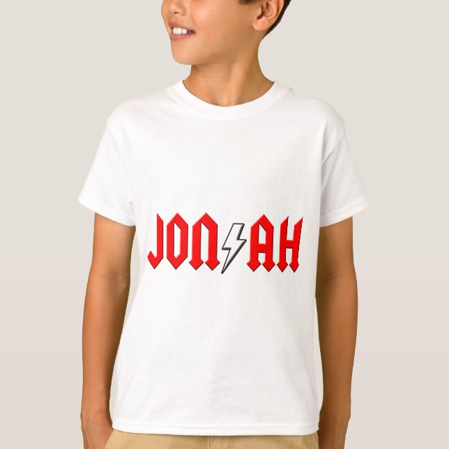 beställnings- JONAH sten - och - rulla skjortan T-shirt (Framsida)