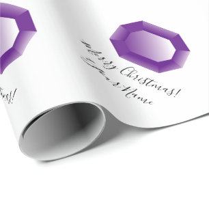 Beställnings- julhelgdag för lyxig purpurfärgad presentpapper