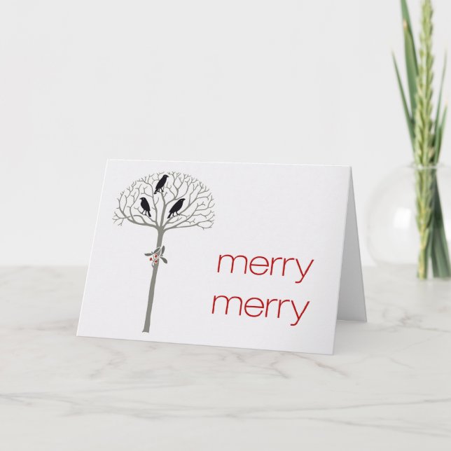 Beställnings- julhelgdagskort för råka och för helgkort (Framsida)