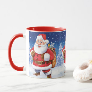Beställnings- julkaffemugg, Jolly Santas. Mugg
