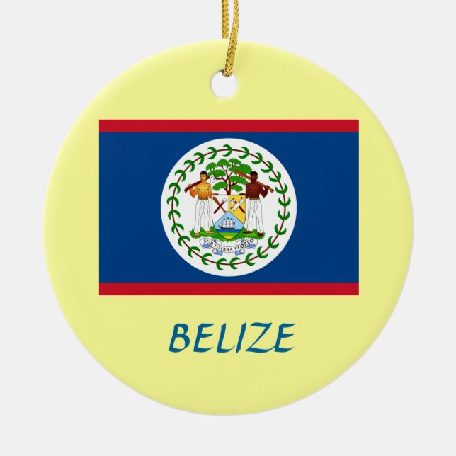 Beställnings- julprydnad för BELIZE* Julgransprydnad Keramik (Framsidan)