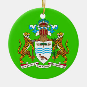 Beställnings- julprydnad för GUYANA* Julgransprydnad Keramik