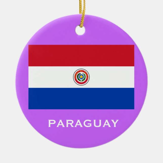 Beställnings- julprydnad för PARAGUAY* Julgransprydnad Keramik (Framsidan)