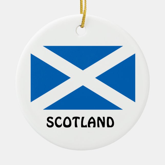 Beställnings- julprydnad för SCOTLAND* Julgransprydnad Keramik (Framsidan)