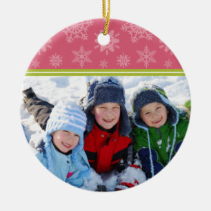 Beställnings- julprydnad för snöflingor (rosor) julgransprydnad keramik