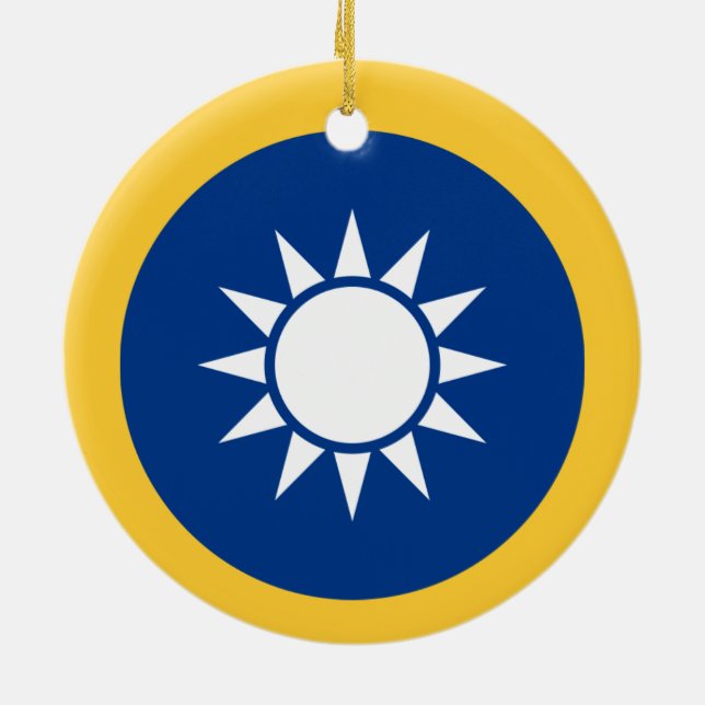 Beställnings- julprydnad för TAIWAN* Julgransprydnad Keramik (Baksidan)