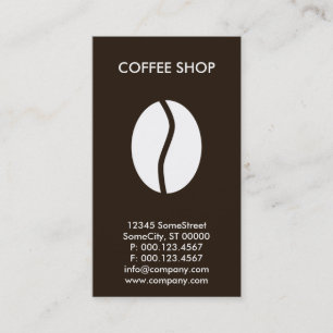beställnings- kaffeaffär visitkort