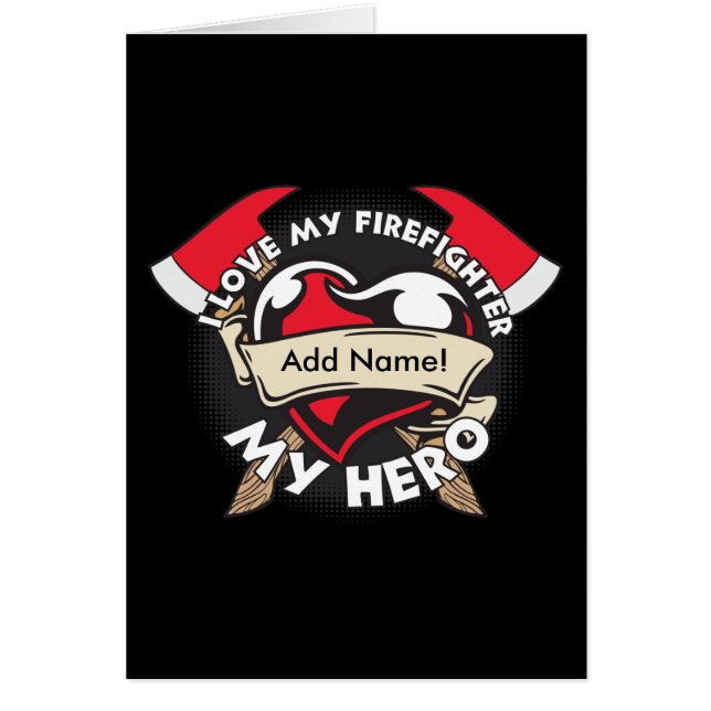 Beställnings- kärlek min brandman hälsningskort (Framsidan)