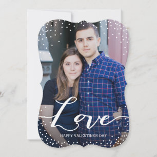 Beställnings- kärlekvalentin kort för foto för dag