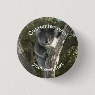 Beställnings- Koala som klättrar ett träd Knapp