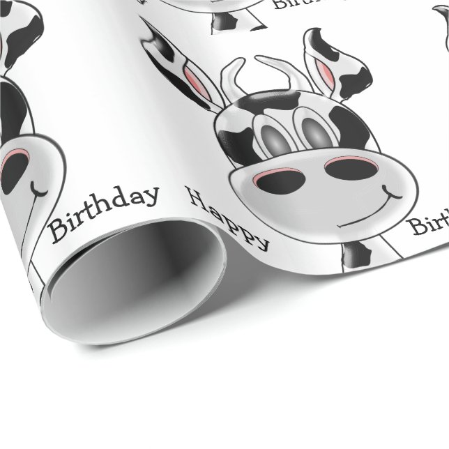 Beställnings- kohuvudfödelsedag presentpapper (Rullad Hörn)