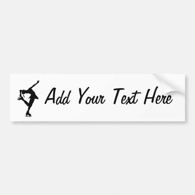 Beställnings- konståkarebildekal bildekal (Framsidan)