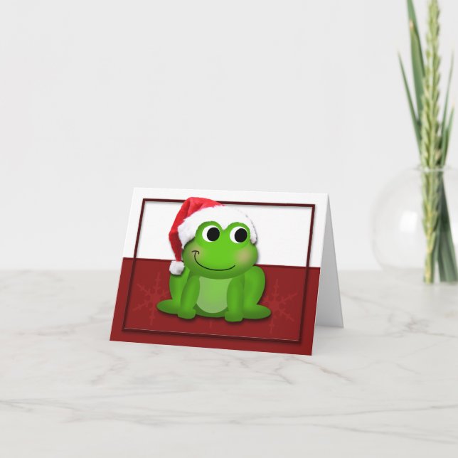 Beställnings- kort för Hoppy Froggy för julSanta (Framsida)