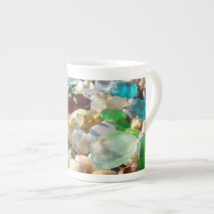 Beställnings- kust- muggar för Seaglass Benporslin Mugg