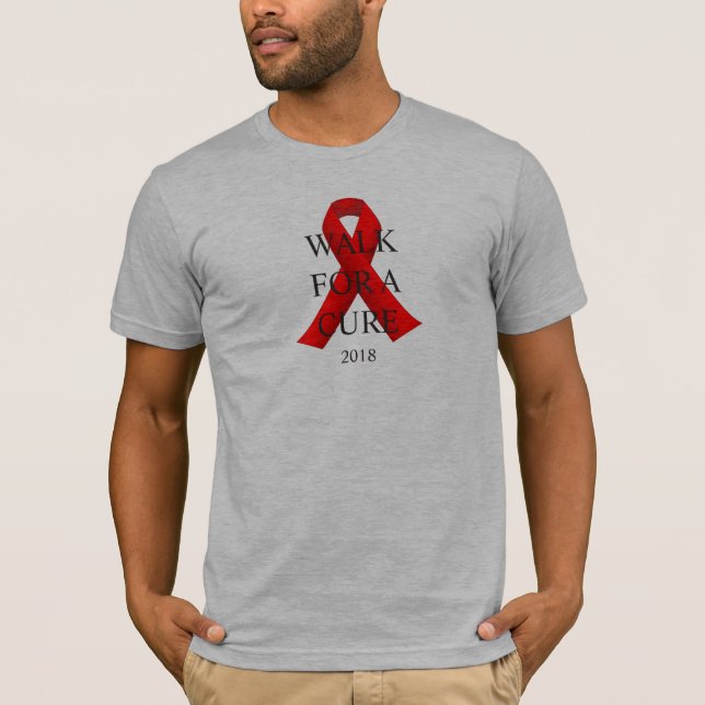 Beställnings- lagmallar för HIV-AIDS går Tröja (Framsida)