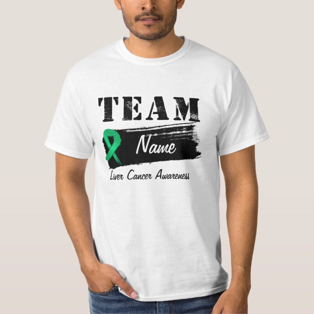 Beställnings- lagnamn - levercancer t-shirt (Framsida)
