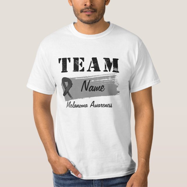 Beställnings- lagnamn - melanom t-shirt (Framsida)