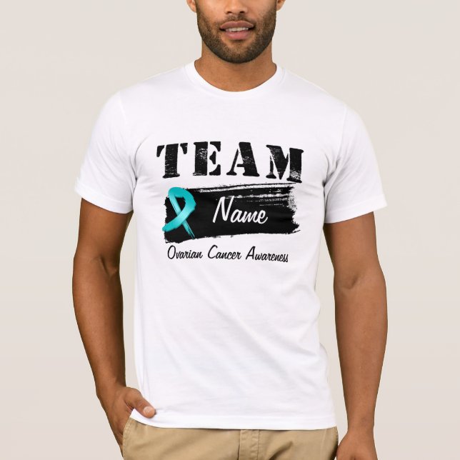 Beställnings- lagnamn - Ovarian cancer T-shirt (Framsida)