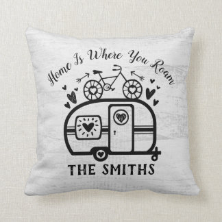 Beställnings- lantlig campa livsstil för kudde