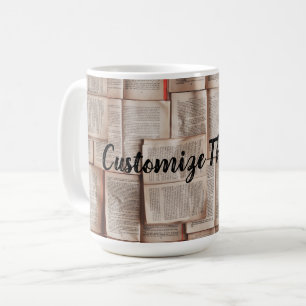 Beställnings- läsning för bokmal för bibliotek kaffemugg