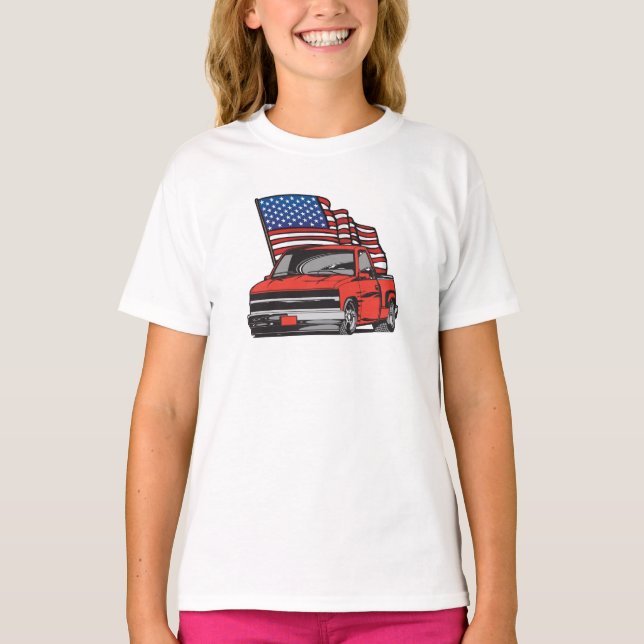Beställnings- lastbil för amerikan tee (Framsida)