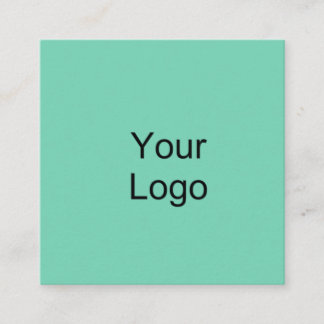 Beställnings- logotyp, Seafoam Green. Fyrkantigt Visitkort