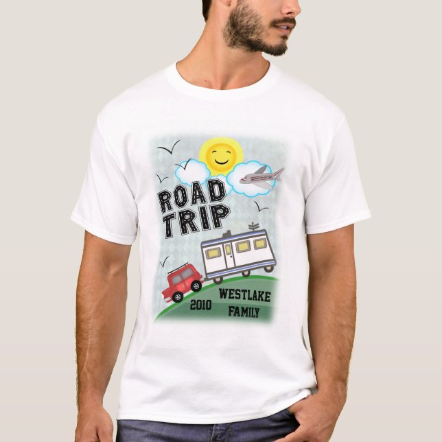 Beställnings- manar för vägresasemester T-tröja Tee Shirt (Framsida)