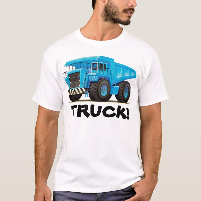 Beställnings- manar konstruktionslastbil tee shirt (Framsida)