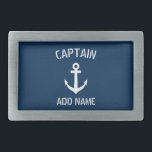 Beställnings- marinblått nautiskt ankrar<br><div class="desc">Beställnings- nautiska marinblått och vit ankrar fartygkaptenen som bältet spänner fast. Personifierat åtfölja med frakten ankrar logotypen. Maritim tillbehör för sjöman- och seglingentusiaster. Anpassadefärg. Den kalla jul-, fars dag-, bröllop- eller födelsedagsfestgåvan för vänner, pappan, fadern, maken, brodern, unclen, morfadern, brudgummen, bröllopgäster Etc. gör din egna unika rodd- eller seglinggåva. Modern...</div>