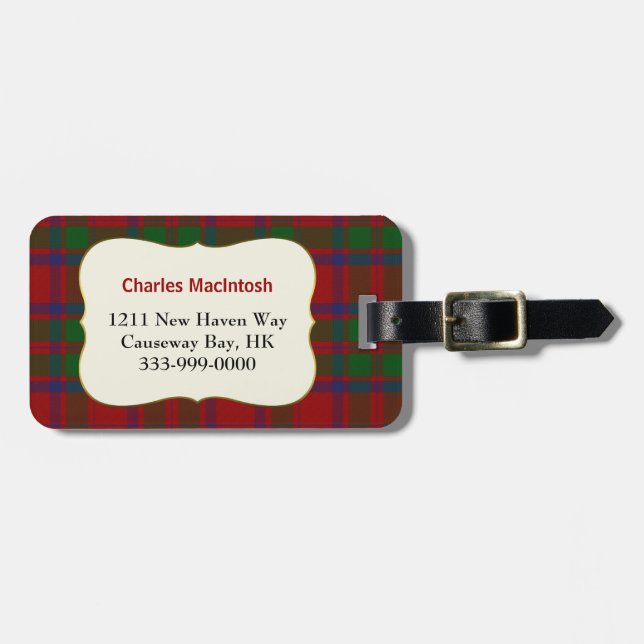 Beställnings- märkre för bagage för pläd för bagagebricka (Horisontell Framsida)