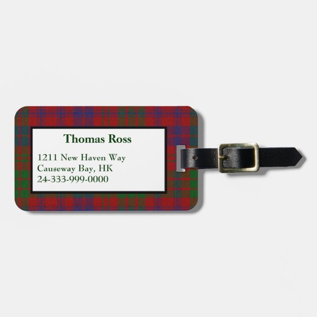 Beställnings- märkre för bagage för Ross Bagagebricka (Horisontell Framsida)