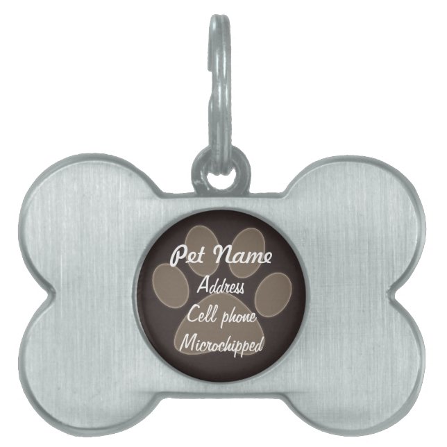 Beställnings- märkre för tasstryckhusdjur namnbricka husdjur (Framsidan)